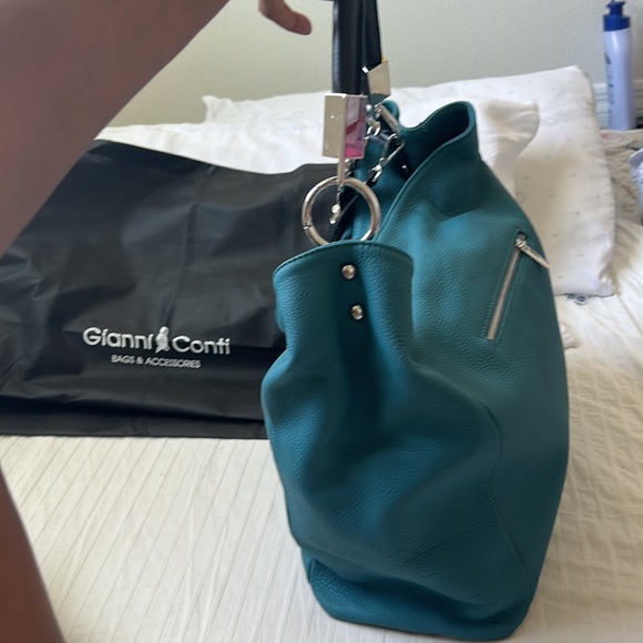 GIANNI CONTI X-LARGE LEATHER HANDBAG PURSE BRAND NEW - Picture 7 of 11